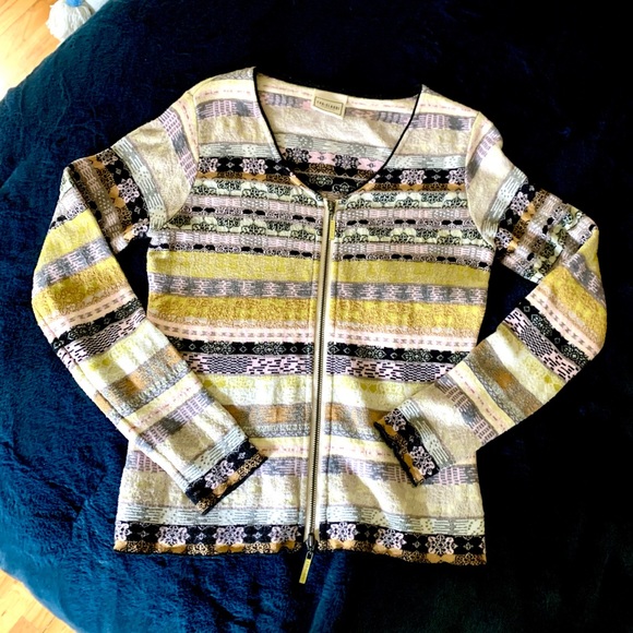 Eva & Claudi Sweaters Eva Claudi Cardigan Sweater Zip Front Sz Sm
